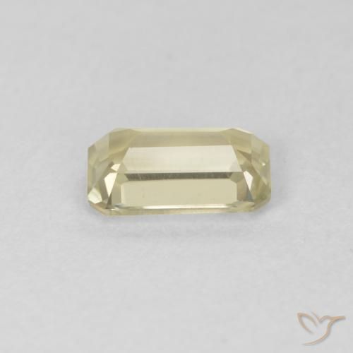 Diaspore Couleur Changeant Jaune moelleux naturelle Octogone / coupe Émeraude, 0.81 ct, VVS