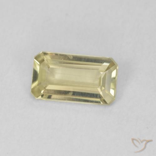 Diaspore Couleur Changeant Jaune moelleux naturelle Octogone / coupe Émeraude, 0.71 ct, VVS