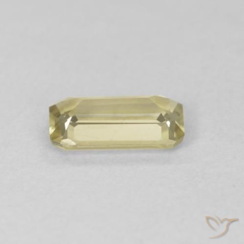 Diaspore Couleur Changeant Jaune moelleux naturelle Octogone / coupe Émeraude, 0.71 ct, VVS
