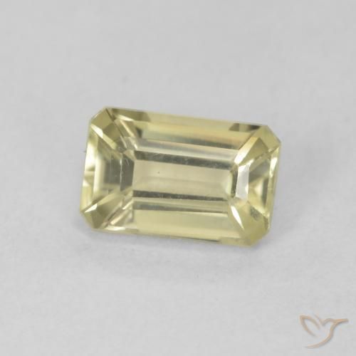 Diaspore Couleur Changeant Jaune clair naturelle Octogone / coupe Émeraude, 0.79 ct, VVS