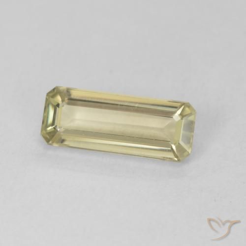 Diaspore Couleur Changeant Jaune clair naturelle Octogone / coupe Émeraude, 1.31 ct, VVS
