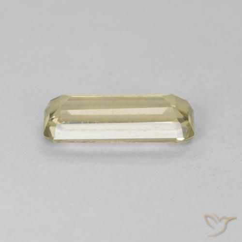 Diaspore Couleur Changeant Jaune clair naturelle Octogone / coupe Émeraude, 1.31 ct, VVS
