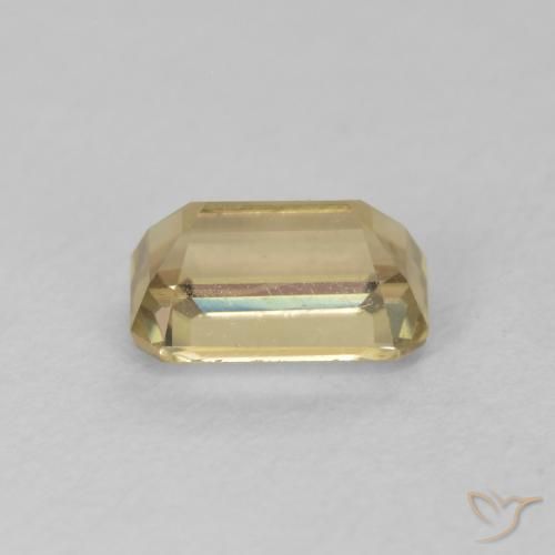 Diaspore Couleur Changeant Jaune clair naturelle Octogone / coupe Émeraude, 0.88 ct, VVS