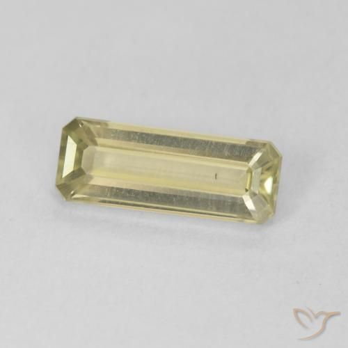 Diaspore Couleur Changeant Jaune clair naturelle Octogone / coupe Émeraude, 1.35 ct, VVS