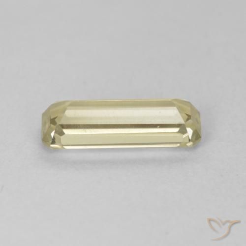 Diaspore Couleur Changeant Jaune clair naturelle Octogone / coupe Émeraude, 1.35 ct, VVS