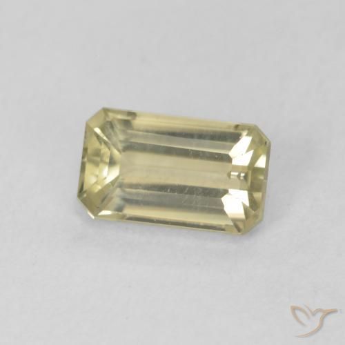 Diaspore Couleur Changeant Jaune moelleux naturelle Octogone / coupe Émeraude, 0.74 ct, VVS