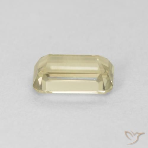 Diaspore Couleur Changeant Jaune moelleux naturelle Octogone / coupe Émeraude, 0.74 ct, VVS