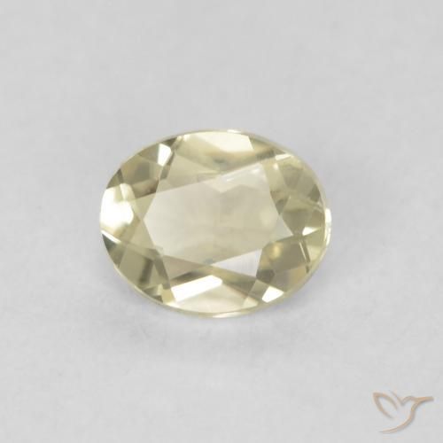 Diaspore Couleur Changeant Jaune clair naturelle ovale, 0.32 ct, VVS