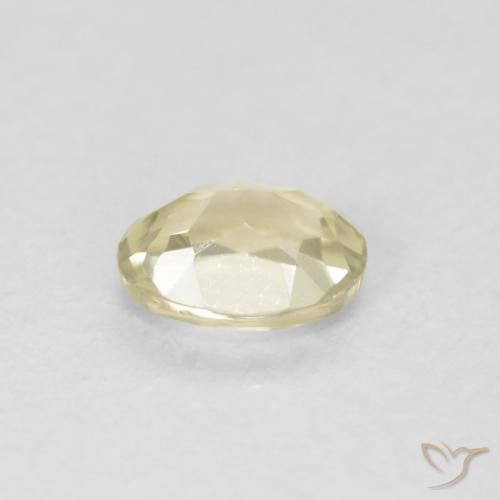 Diaspore Couleur Changeant Jaune clair naturelle ovale, 0.32 ct, VVS
