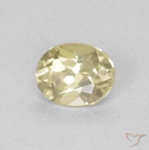 Diaspore Couleur Changeant Jaune clair naturelle ovale, 0.44 ct, VVS