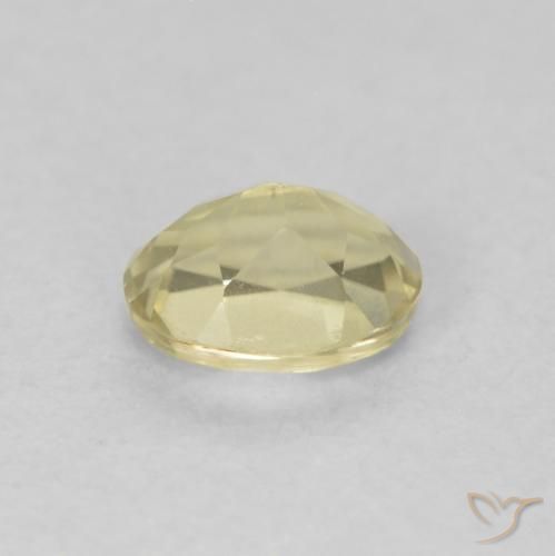 Diaspore Couleur Changeant Jaune clair naturelle ovale, 0.44 ct, VVS
