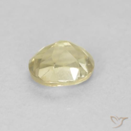 Diaspore Couleur Changeant Jaune clair naturelle ovale, 0.43 ct, VS