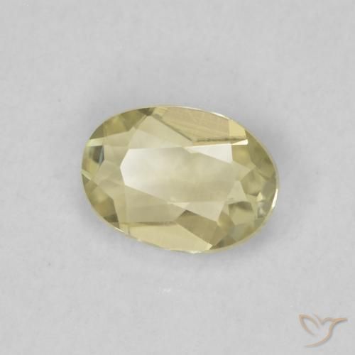 Diaspore Couleur Changeant Jaune clair naturelle ovale, 0.33 ct, VVS