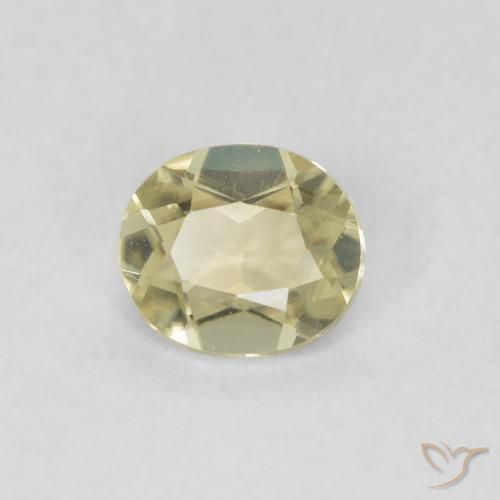 Diaspore Couleur Changeant Jaune clair naturelle ovale, 0.30 ct, VVS