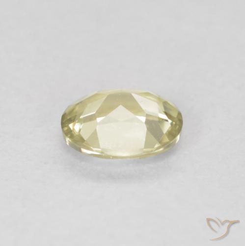 Diaspore Couleur Changeant Jaune clair naturelle ovale, 0.30 ct, VVS