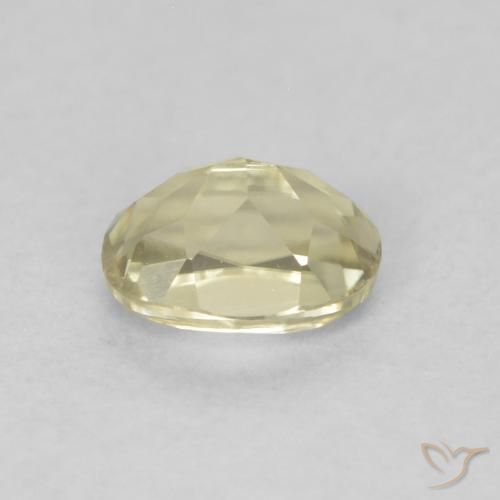 Diaspore Couleur Changeant Jaune clair naturelle ovale, 0.47 ct, VVS