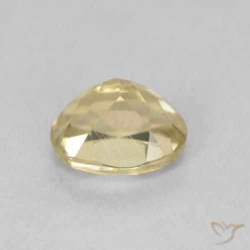 Diaspore Couleur Changeant Jaune clair naturelle ovale, 0.53 ct, VVS