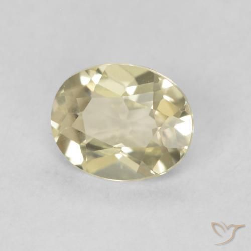 Diaspore Couleur Changeant Jaune clair naturelle ovale, 0.47 ct, VVS