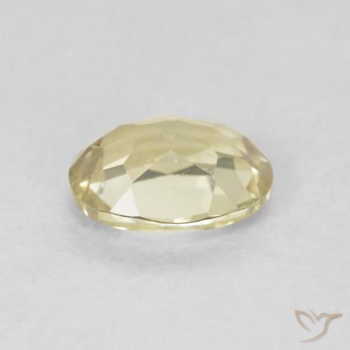Diaspore Couleur Changeant Jaune clair naturelle ovale, 0.47 ct, VVS