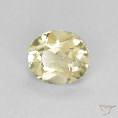 Diaspore Couleur Changeant Jaune clair naturelle ovale, 0.45 ct, VVS