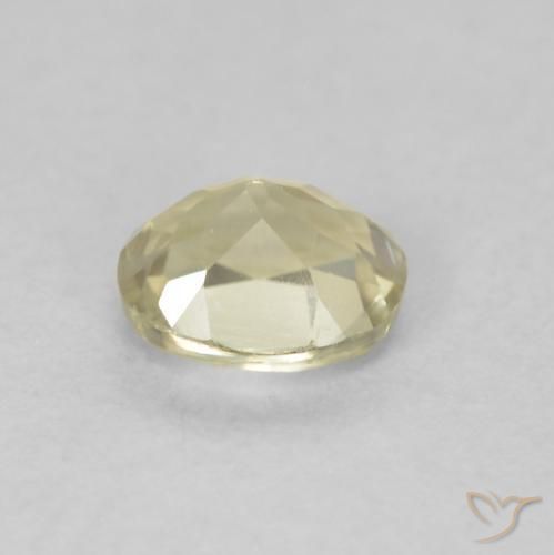 Diaspore Couleur Changeant Jaune clair naturelle ovale, 0.45 ct, VVS
