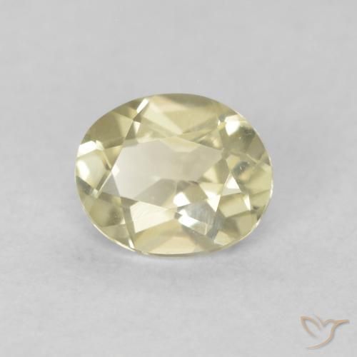 Diaspore Couleur Changeant Jaune clair naturelle ovale, 0.43 ct, VVS