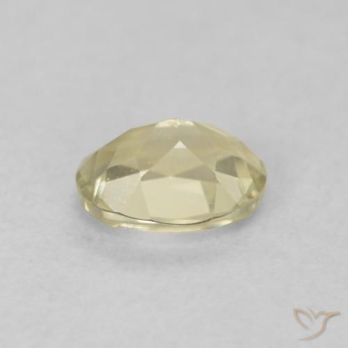 Diaspore Couleur Changeant Jaune clair naturelle ovale, 0.43 ct, VVS