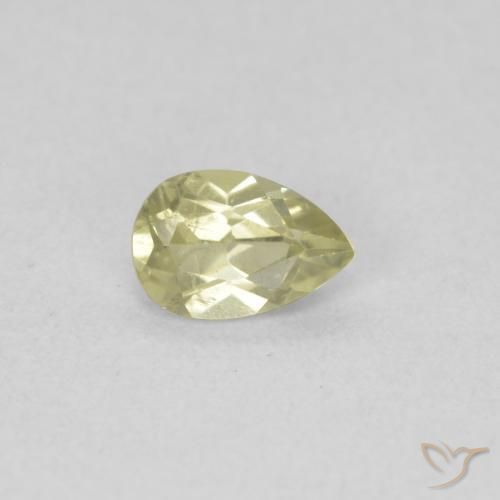 Diaspore Couleur Changeant Jaune moyen naturelle En forme de poire, 0.44 ct, VS