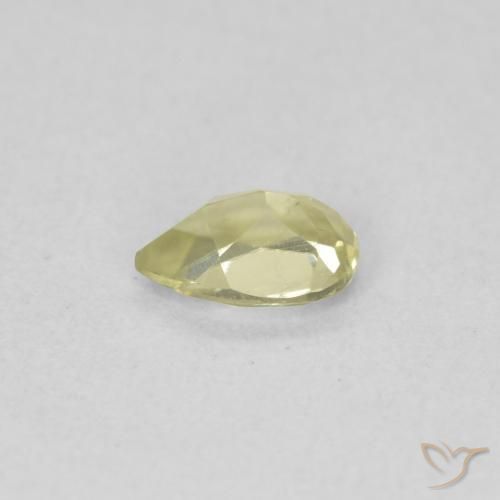 Diaspore Couleur Changeant Jaune moyen naturelle En forme de poire, 0.44 ct, VS