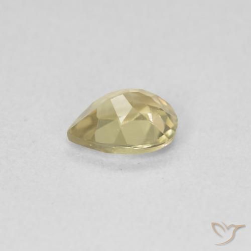 Diaspore Couleur Changeant Jaune clair naturelle En forme de poire, 0.60 ct, VS