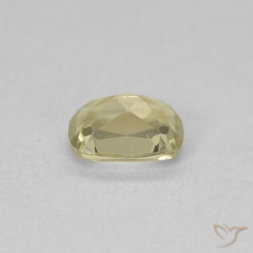 Diaspore Couleur Changeant Jaune très clair naturelle Coussin, 0.81 ct, VVS