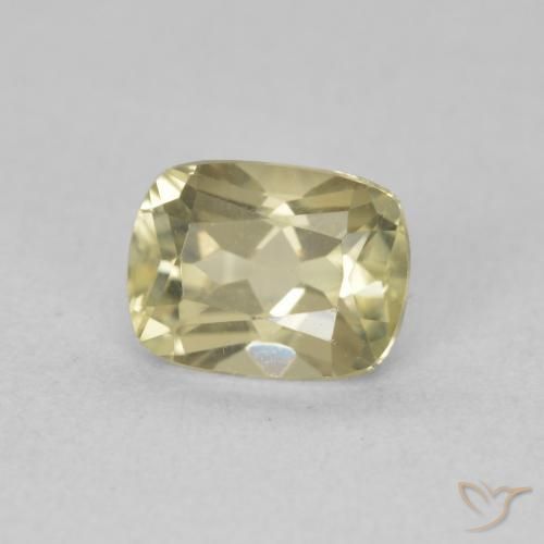 Diaspore Couleur Changeant Jaune clair naturelle Coussin, 1.19 ct, VVS