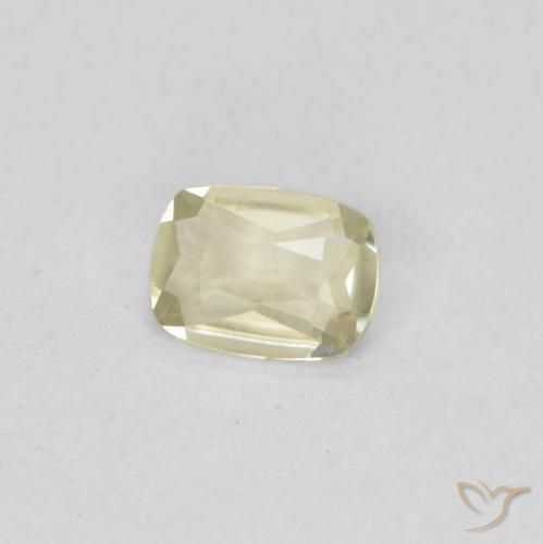 Diaspore Couleur Changeant Jaune clair naturelle Coussin, 0.45 ct, VVS