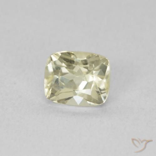 Diaspore Couleur Changeant Jaune clair naturelle Coussin, 0.82 ct, VVS