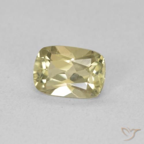 Diaspore Couleur Changeant Jaune clair naturelle Coussin, 0.89 ct, VVS