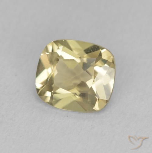 Diaspore Couleur Changeant Jaune clair naturelle Coussin, 1.23 ct, VVS