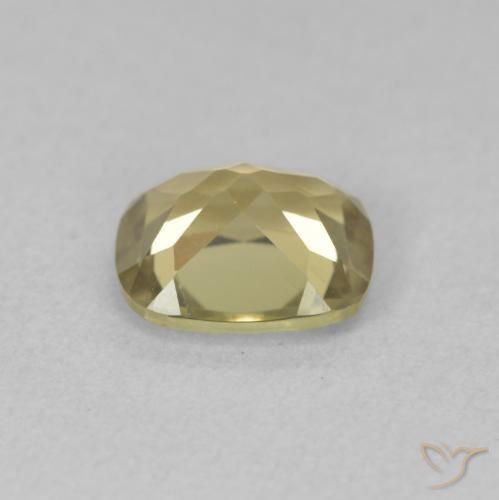Diaspore Couleur Changeant Jaune clair naturelle Coussin, 1.23 ct, VVS