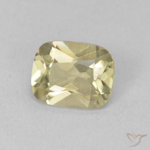 Diaspore Couleur Changeant Jaune pâle naturelle Coussin, 1.23 ct, VVS