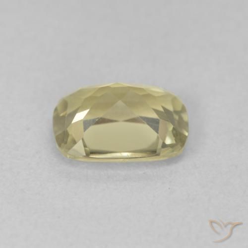 Diaspore Couleur Changeant Jaune pâle naturelle Coussin, 1.23 ct, VVS