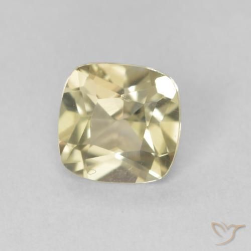 Diaspore Couleur Changeant Jaune clair naturelle Coussin, 0.67 ct, VVS