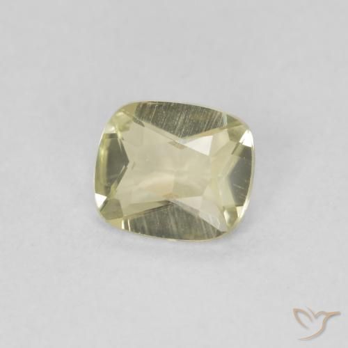 Diaspore Couleur Changeant Jaune clair naturelle Coussin, 0.44 ct, VVS