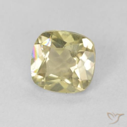 Diaspore Couleur Changeant Jaune clair naturelle Coussin, 0.71 ct, VS