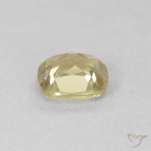 Diaspore Couleur Changeant Jaune pâle naturelle Coussin, 0.60 ct, VS