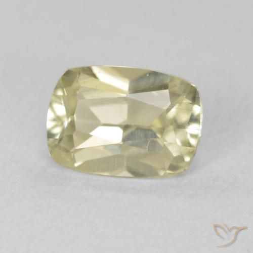 Diaspore Couleur Changeant Jaune clair naturelle Coussin, 0.85 ct, VS