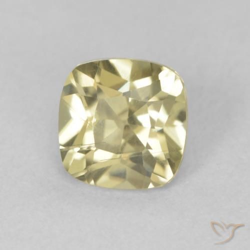 Diaspore Couleur Changeant Jaune clair naturelle Coussin, 0.87 ct, VS