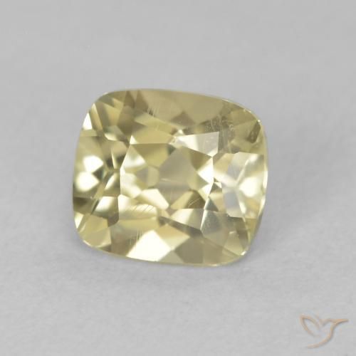Diaspore Couleur Changeant Jaune pâle naturelle Coussin, 0.86 ct, VS