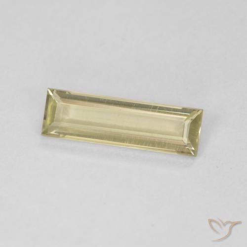 Diaspore Couleur Changeant Jaune très pâle naturelle Baquette, 1.08 ct, VVS-VS