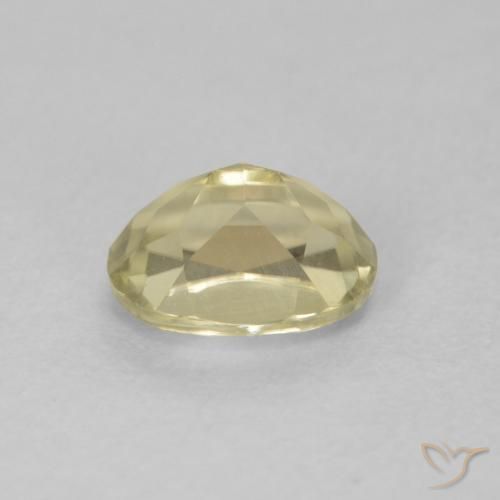 Diaspore Couleur Changeant Jaune très clair naturelle ovale, 0.88 ct, VVS-VS