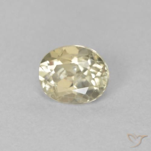 Diaspore Couleur Changeant Beige jaune naturelle ovale, 0.33 ct, VS