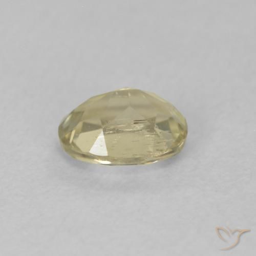 Diaspore Couleur Changeant Jaune pâle naturelle ovale, 0.41 ct, VS